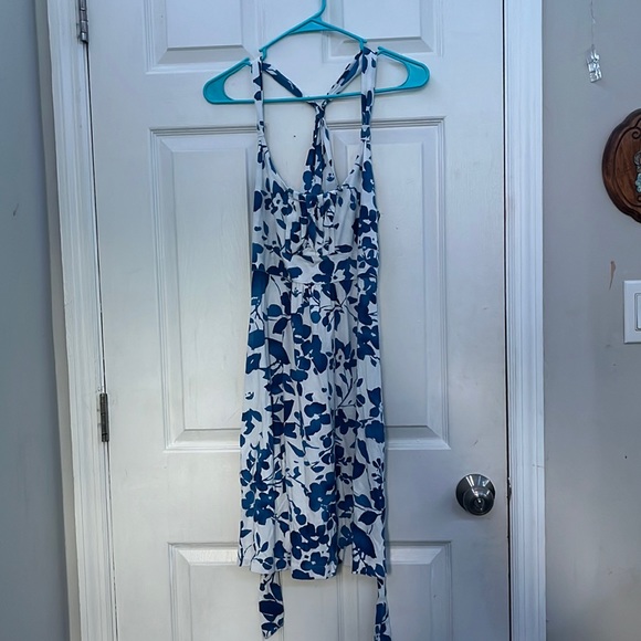 American Eagle Outfitters | Dresses | Brand American Eagle Outfitters White  Dress With Blue Flowers | Poshmark